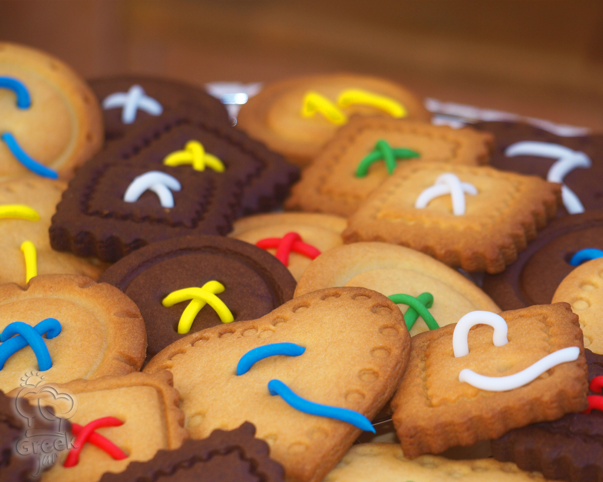 Button Shaped Butter Cookies