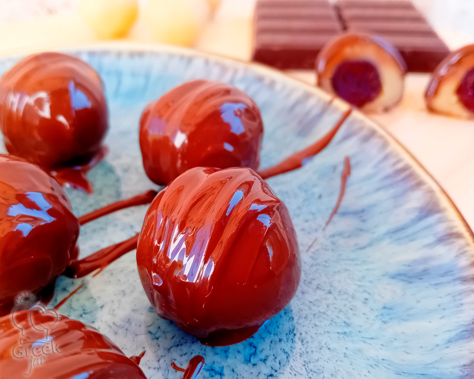 Marzipan and Cherry Chocolate Truffles