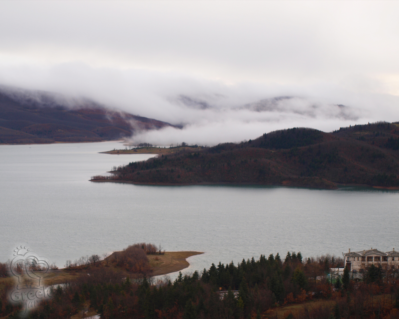 In the tranquil embrace of Lake Plastira